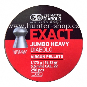 Diaboly - diabolky JSB Exact - JUMBO HEAVY - 250 / 5,51mm 