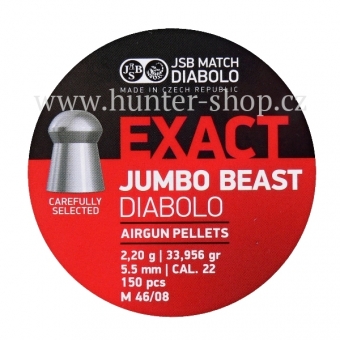 Diaboly - diabolky JSB Exact -  JUMBO BEAST - 150 / 5,52mm 