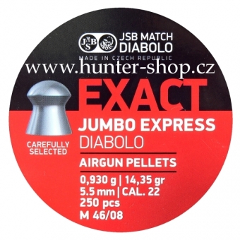 Diaboly - diabolky JSB Exact - jumbo EXPRES 250 / 5,52 mm 