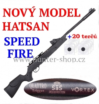 Vzduchovka Hatsan SPEED FIRE VORTEX / 4,5  + 1X BALENÍ DIABOL 250/4,5 + TERČE zdarma 