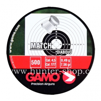 Diaboly - diabolky Gamo Match 500 / 4,5 mm 