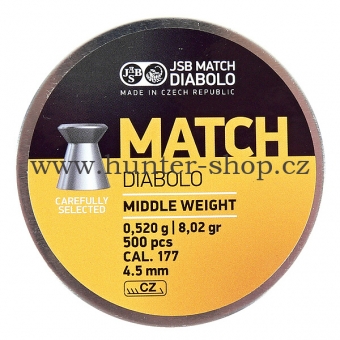 Diaboly - diabolky JSB Match  - 500 / 4,5 mm 