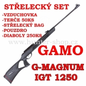 Vzduchovka Gamo G-MAGNUM 1250 IGT MACH 1 /4,5+POUZDRO + STŘELECKÝ BAG + TERČE + 1x diabolky zdarma (250ks) 
