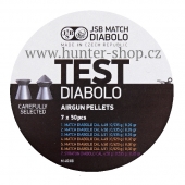 Diaboly - diabolky JSB - MATCH TEST Middle Weight - 350 / 4,49 - 4,50 - 4,51mmm 